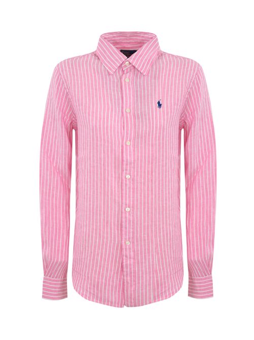 Camicia in lino a righe Rosa/Bianco POLO RALPH LAUREN | 211970691001